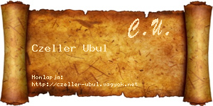 Czeller Ubul névjegykártya